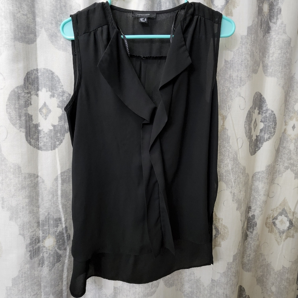 Black Ruffle Blouse Size 10